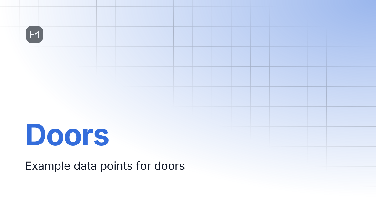 Doors | API References | High Mobility Docs