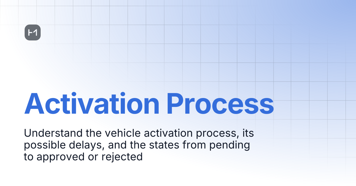 Activation Process | Documentation | High Mobility Docs